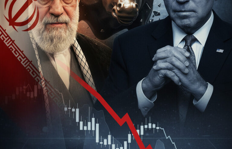 Editorial illustration: Markets Rocked as Oil Shock Pushes SP 500 Below Key Support and Mortgage Rates B