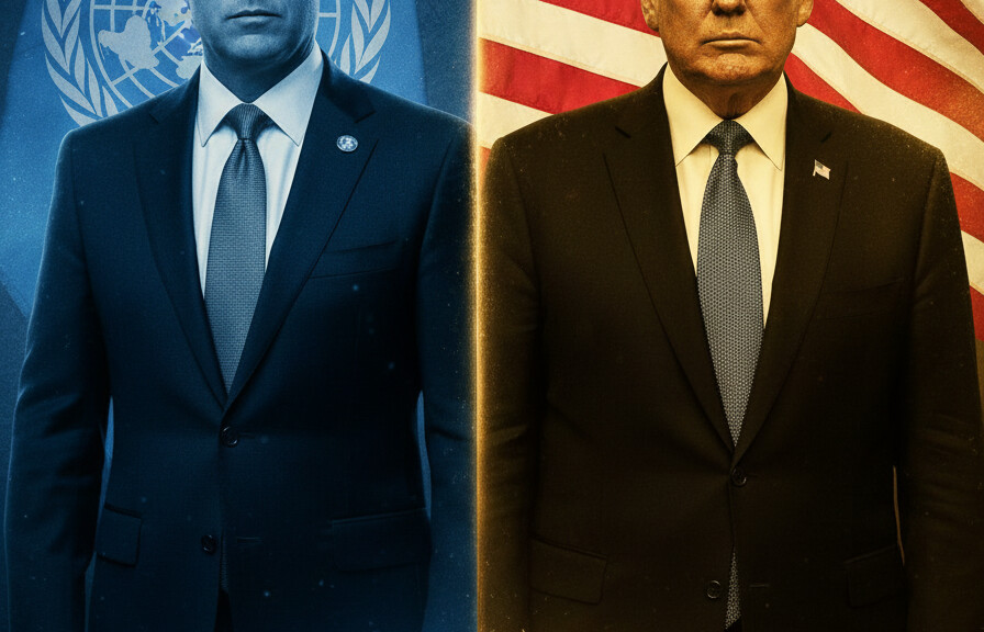 Editorial illustration: Minnesota Sues Trump Administration, Walz Teams Up with ACLU and UN to Target IC
