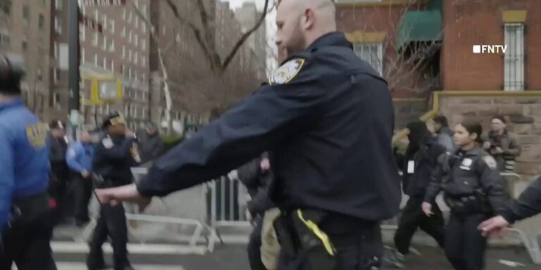 NYPD officers at Gracie Mansion after ISIS-inspired bombing attempt