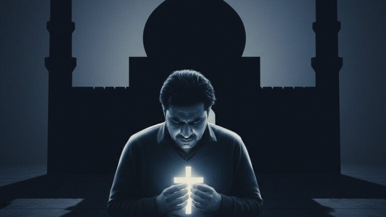 Editorial illustration: Sharia’s Death Grip: Christian Father Faces Execution for ‘Blasphemy