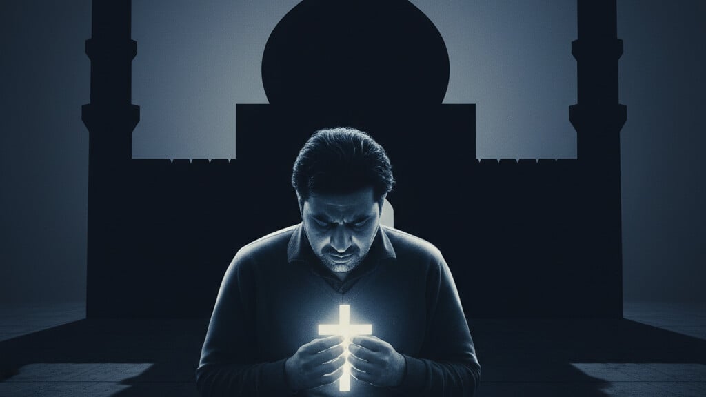 Editorial illustration: Sharia’s Death Grip: Christian Father Faces Execution for ‘Blasphemy