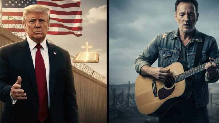 Editorial illustration: Springsteen’s Liberal Lament: A Misguided Assault on America’s Borde