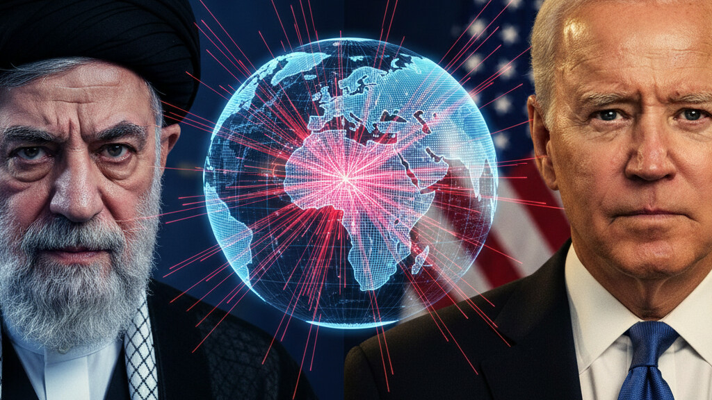 Editorial illustration: State Department Issues Worldwide Caution Alert as Iran Threats Expand Beyond Mi