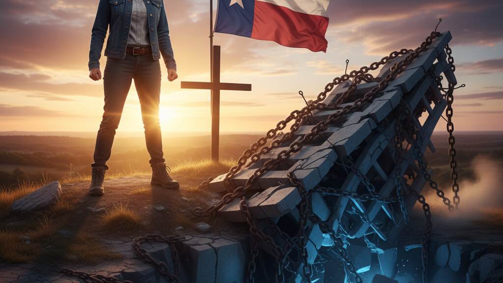 Editorial illustration: Texas Unleashes Parental Power: The Union Grip on Education Cracks