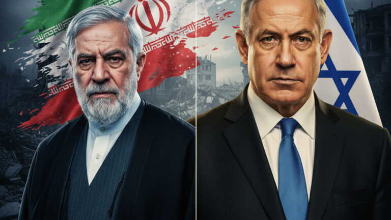 Editorial illustration: The Ayatollahs’ Bluff: How Iran’s Empire of Lies Is Collapsing