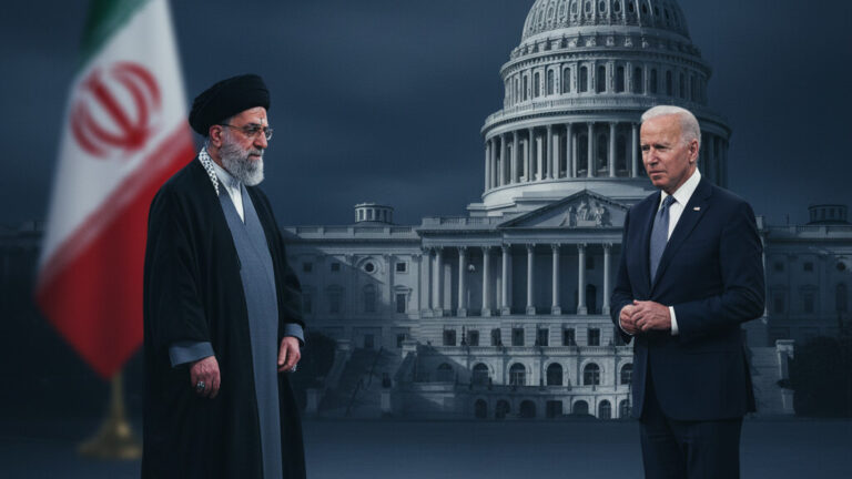 Editorial illustration: The Iran Gambit: Exposing the Establishment’s Endless Globalist Agenda