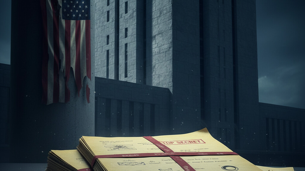 Editorial illustration: They Knew: CIA Sat on Cancer Research for 60 Years While Americans Died