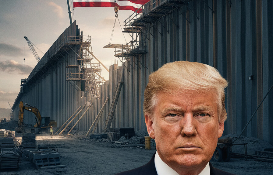 Editorial illustration: Trump’s Immigration Crackdown Shows Progress, But the Job Is Far From Done