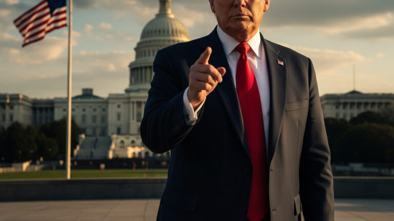 Editorial illustration: Trump Blasts Democrats in 2 AM Post: ‘They Want Illegals to Vote’
