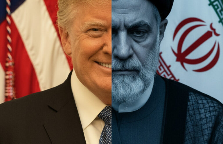 Editorial illustration: Trump Confirms CIA Told Him Iran’s New Supreme Leader Is Gay, Says It Puts