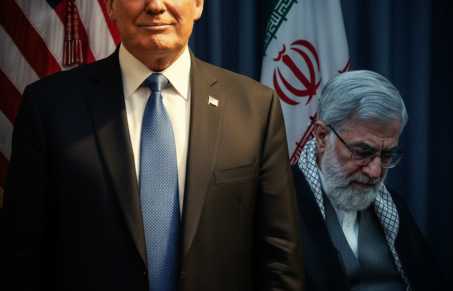 Editorial illustration: Trump Extends Iran Bombing Pause, Says Tehran Is ‘Begging’ for Deal