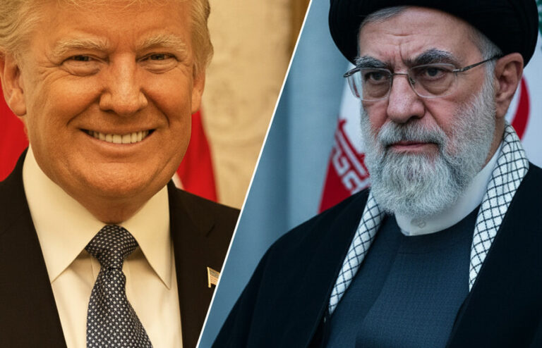 Editorial illustration: Trump Hits Pause on Iran Strikes After ‘Very Good and Productive’ Talks
