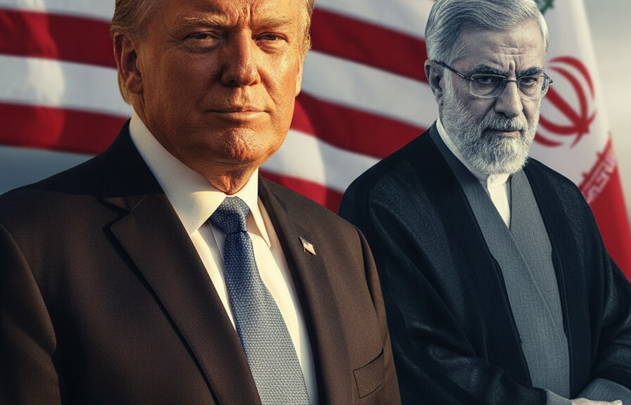 Editorial illustration: Trump Hits Pause on Iran Strikes After ‘Very Good and Productive’ Talks