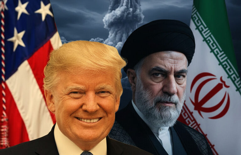 Editorial illustration: Trump: MAGA ‘Loves’ the War on Iran — And the Polls Prove It