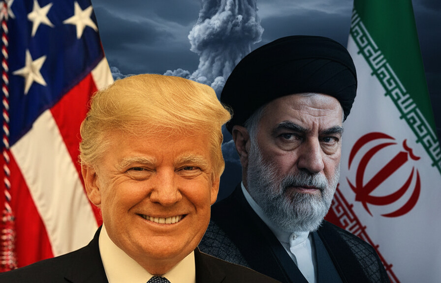 Editorial illustration: Trump: MAGA ‘Loves’ the War on Iran — And the Polls Prove It