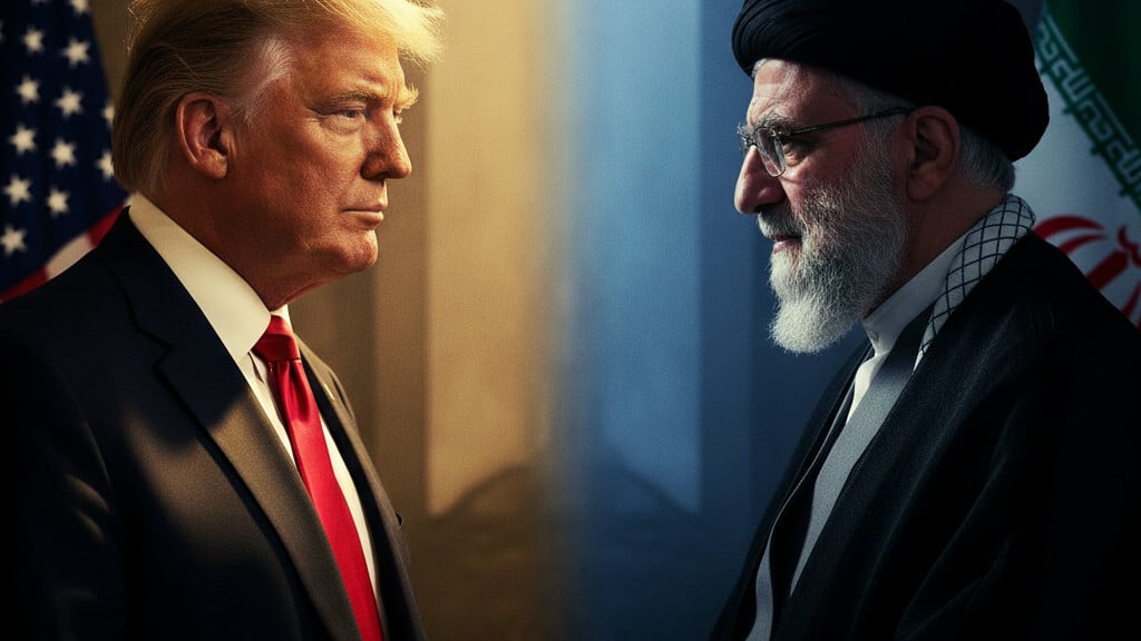 Editorial illustration: Trump Pauses Energy Strikes on Iran, But CENTCOM Keeps the Pressure On
