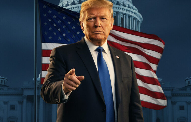Editorial illustration: Trump Signs Emergency Order to Pay TSA Agents During Democrat-Blocked Shutdown