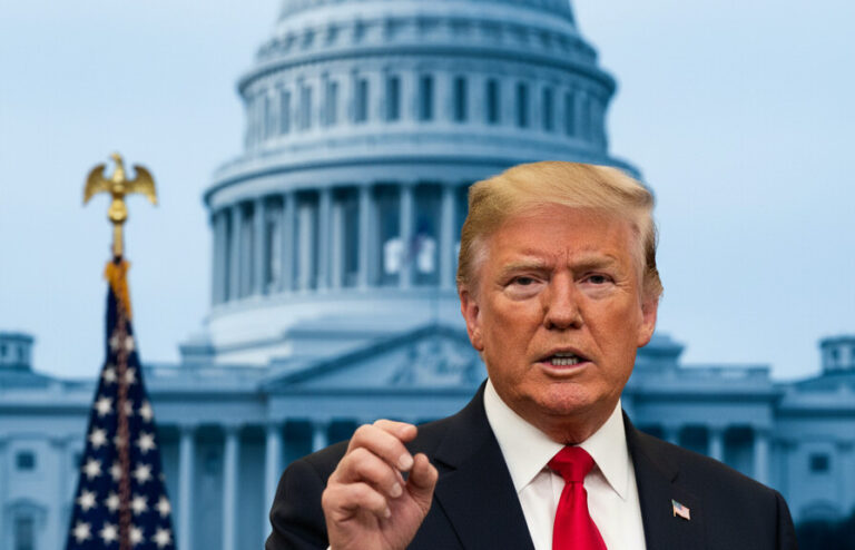 Editorial illustration: Trump Signs Emergency Order to Pay TSA Agents During Democrat-Blocked Shutdown