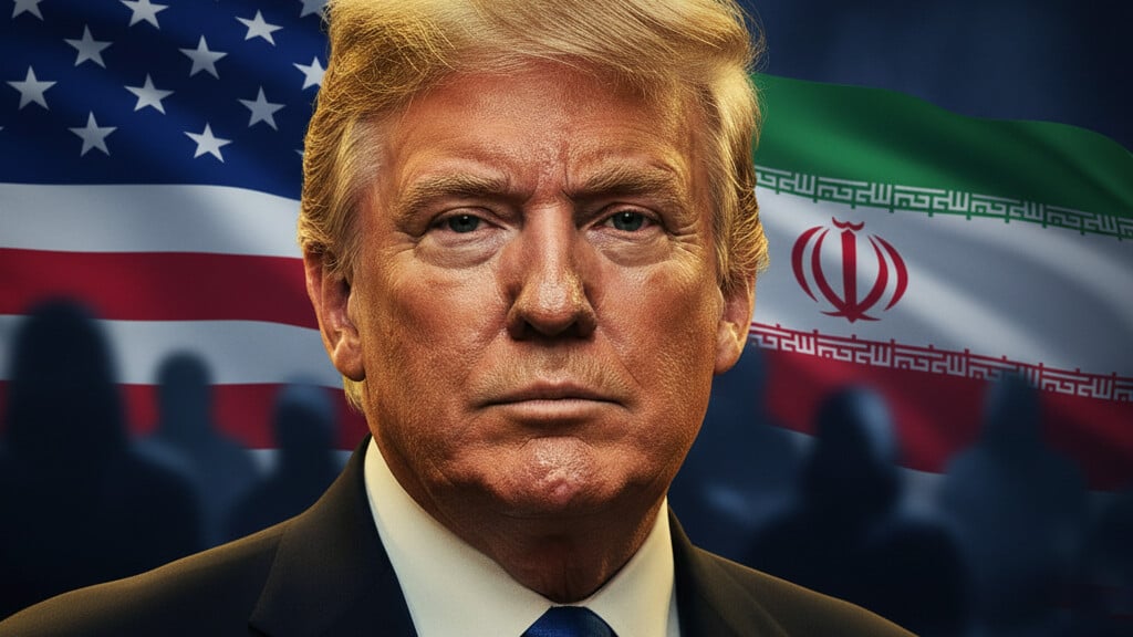 Editorial illustration: Trump Sounds the Alarm on Iranian Sleeper Cells While Canada Lets Regime Operati