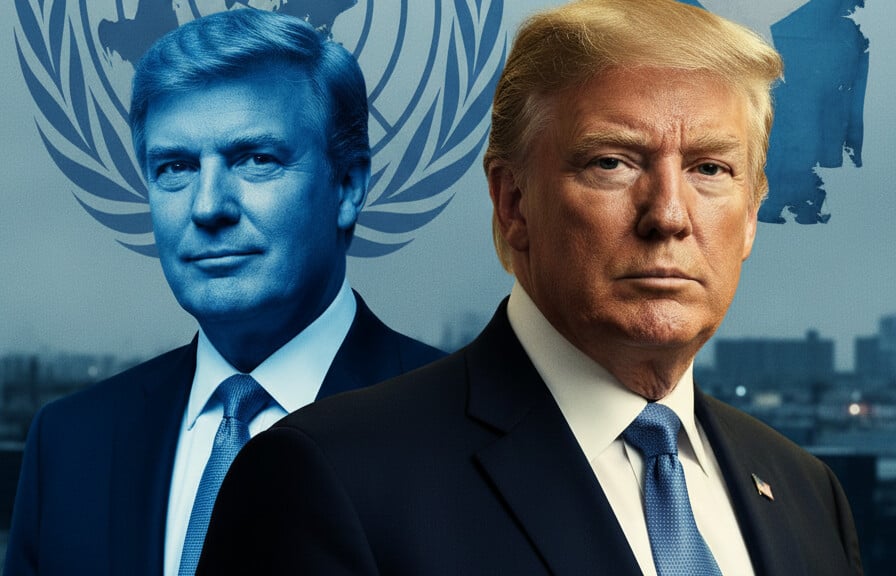 Editorial illustration: UN Official Calls Trump ‘Naked Aggression’ While Praising Somalia as