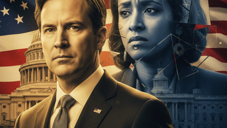 Editorial illustration: Vance Drops Immigration Fraud Bombshell: ‘Ilhan Omar Definitely Committed Fraud