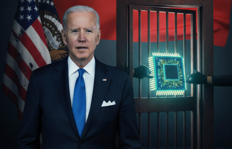 Editorial illustration: Beijing’s Backdoor Gambit: How Globalists Let China Gut Our Tech Advantage