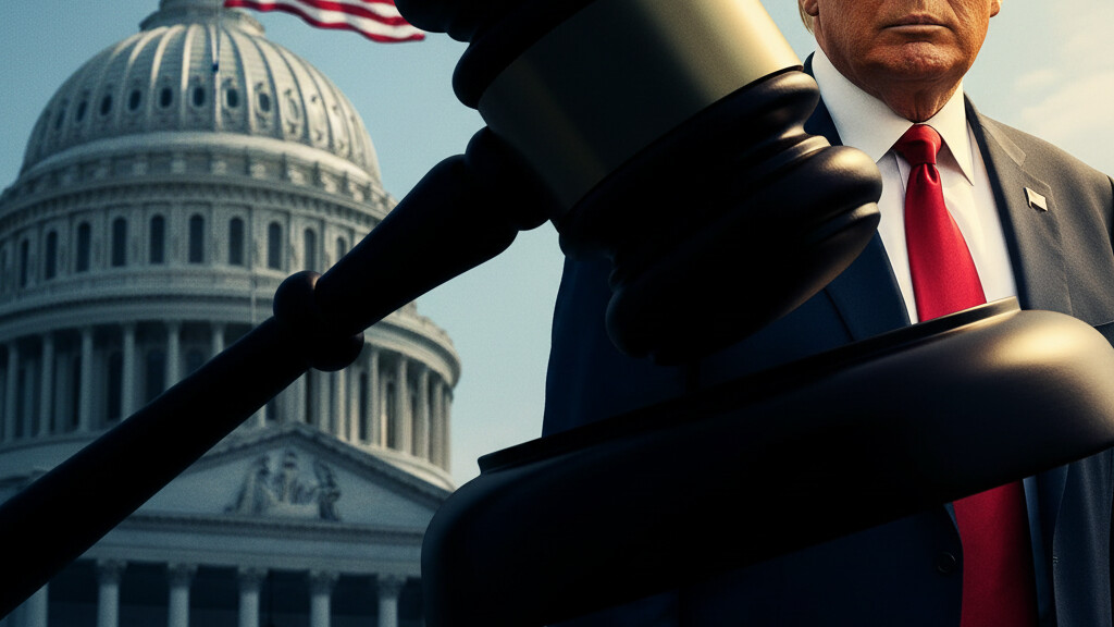 Editorial illustration: Biden Judge Blocks Trump From Forcing Federal Workers Back to Office