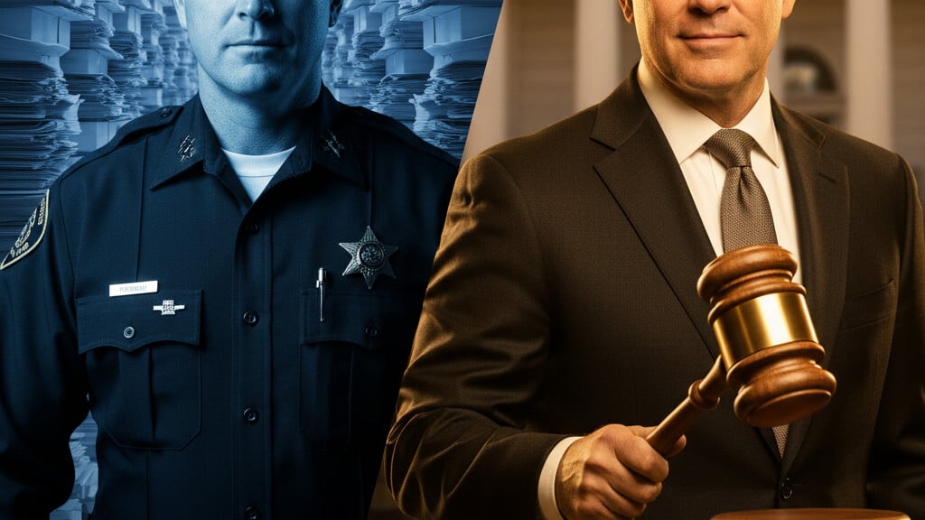Editorial illustration: California Supreme Court Orders Sheriff Bianco to Pause Election Fraud Investiga
