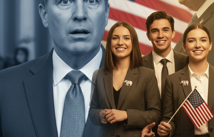 Editorial illustration: Clueless Congressman’s Cry: Why the Left Can’t Fathom Gen Z’s