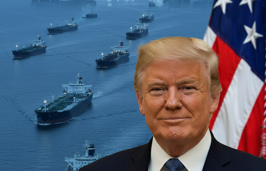 Editorial illustration: Europe’s Leaders Scramble to Catch Up as Trump Already Reopens Strait of H