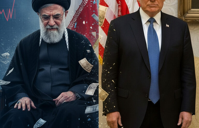 Editorial illustration: Iran’s Economic Chokehold: The Mullahs Reap What They Sow as Collapse Loom