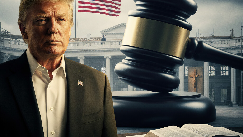 Editorial illustration: Judicial Tyranny Strikes Again: Unelected Judge Halts Trump’s Private Whit