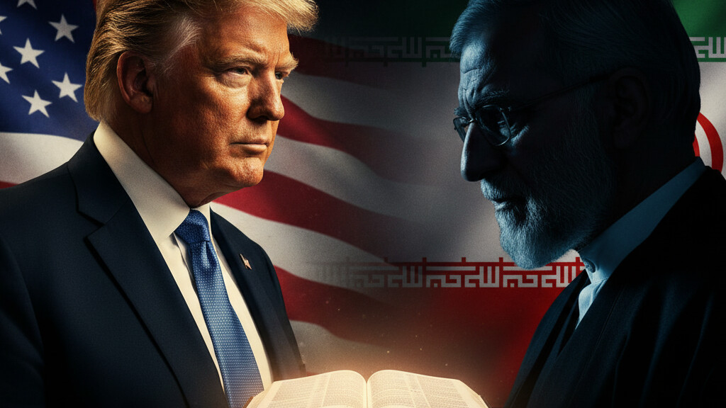 Editorial illustration: Silence is Complicity: Trump’s Unbowed Roar Against Iran’s Evil