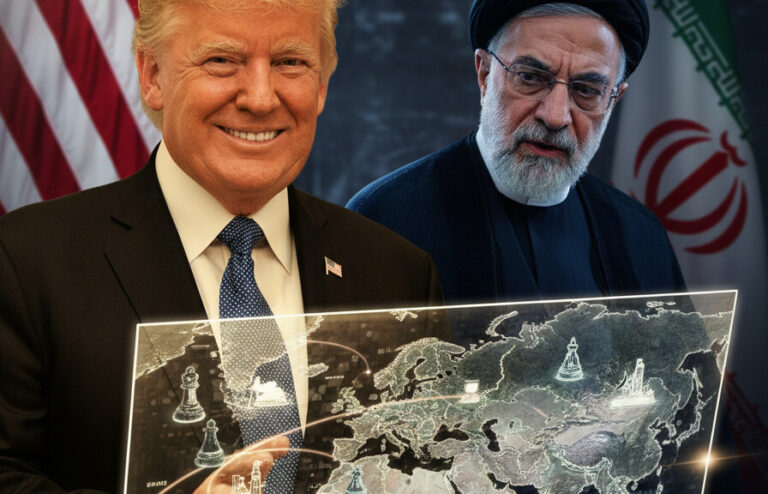 Editorial illustration: The Real Path to Peace: Trump’s Chess Game in the Middle East and Why Rest