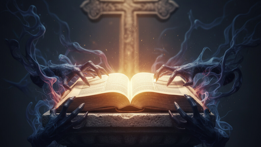 Editorial illustration: The Woke Gospel: Leftist ‘Pastor’ Demands ‘Third TestamentR