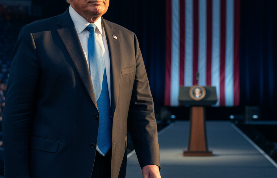 Editorial illustration: Trump Breaks Decade-Long Streak, Will Skip CPAC for First Time Since 2016