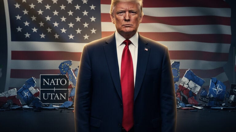 Editorial illustration: Trump Eyes Massive Punishment for NATO Allies Who Abandoned America During Iran