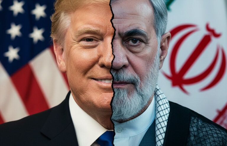 Editorial illustration: Trump Says Iran ‘Agreed to Everything’ as Pakistan-Brokered Nuclear