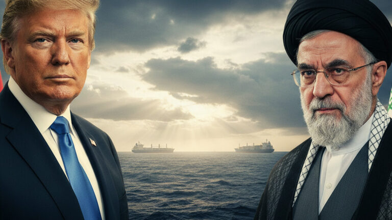 Editorial illustration: Trump Strikes Two-Week Ceasefire Deal with Iran, Pulls Back from Brink of Wider