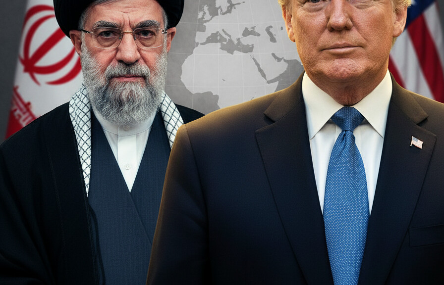 Editorial illustration: Iran Threatens Global Attacks If Trump Delivers ‘Big Hit’ Strike