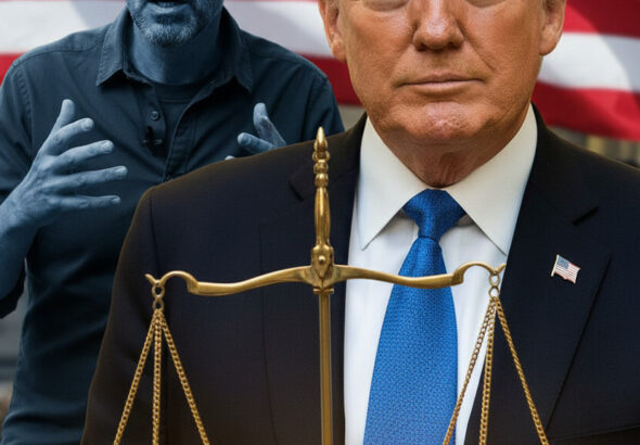 Editorial illustration: Trump Admin Pushes Back on ‘Slush Fund’ Attacks Against Anti-Weaponi