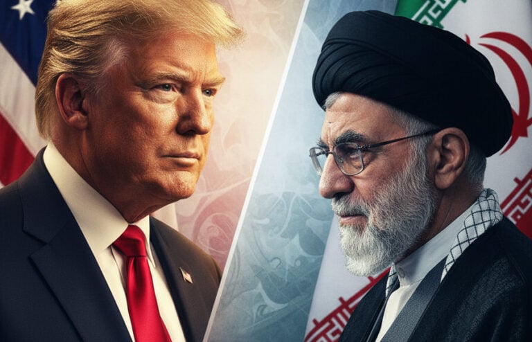 Editorial illustration: Trump Declares Iran Ceasefire ‘On Life Support’ After Rejecting R