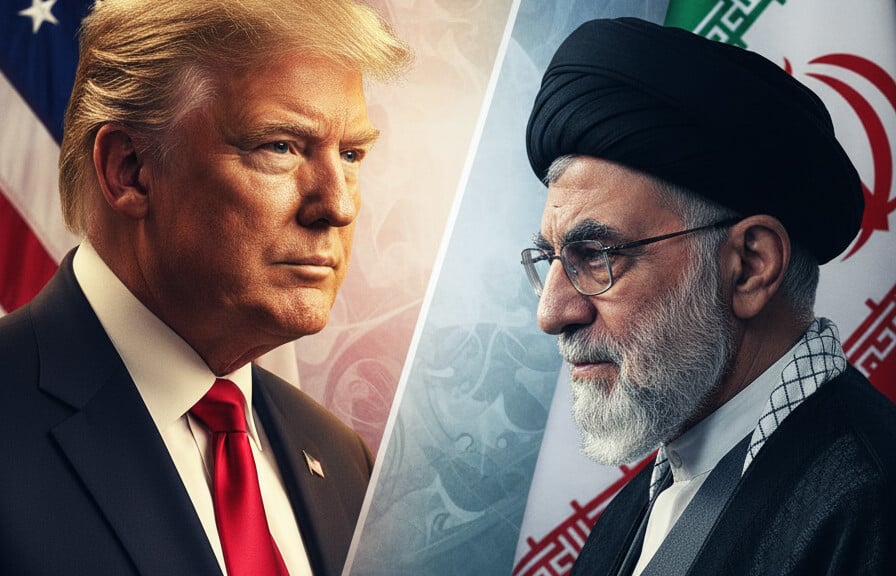 Editorial illustration: Trump Declares Iran Ceasefire ‘On Life Support’ After Rejecting R