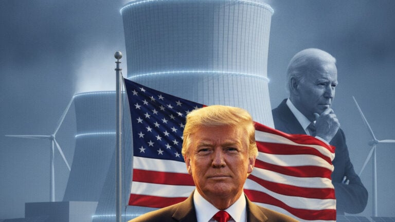 Editorial illustration: America Goes Nuclear Again: First New Reactor Reaches Criticality Under Trump