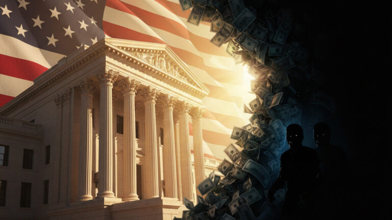 Editorial illustration: DOJ Slaps SPLC With Superseding Indictment Over $4.1 Million Scheme to Fund Extr