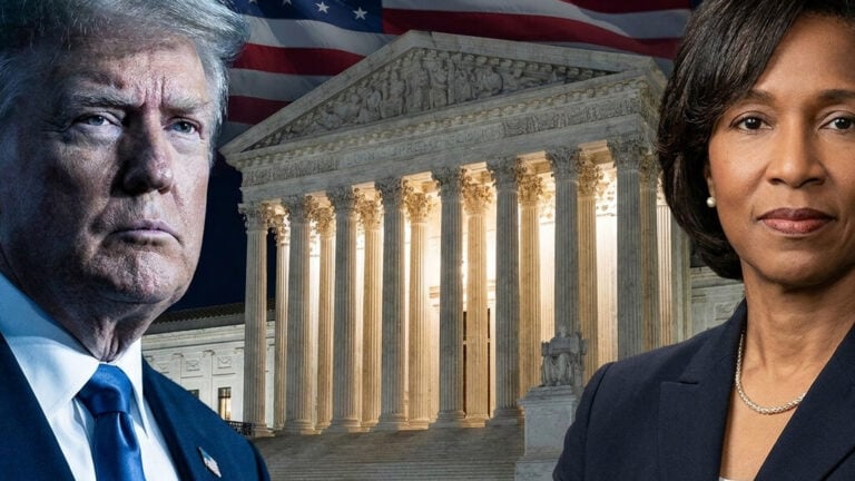 Editorial illustration: Supreme Court Blocks Trump’s Firing of Fed Governor Lisa Cook