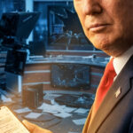 Editorial illustration: Trump’s Truth Social Blitz: 861 Posts in May and the Media Can’t Han