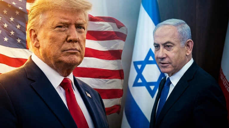 Editorial illustration: Trump Holds Second Call With Netanyahu in 24 Hours, Urges Restraint as Iran Deal