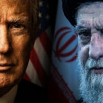 Editorial illustration: Trump Says He’d Be ‘Honored’ to Meet Iran’s Supreme Lead