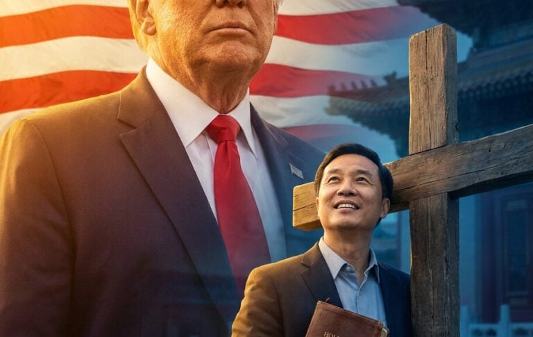Editorial illustration: China Frees American Pastor After Trump Personally Demands Release